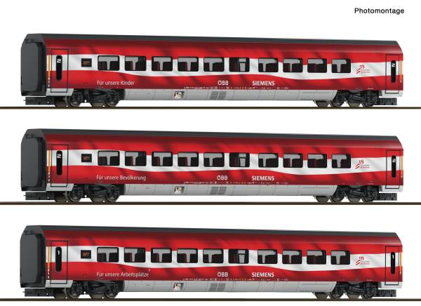 ROCO 6290097 - 3er Set Railjet "175 Jahre" ÖBB DCC